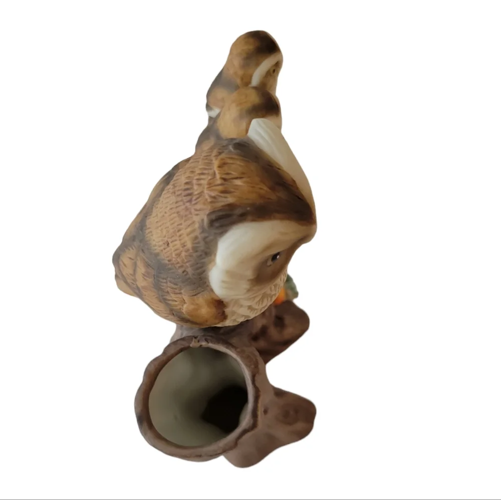 Vintage Ardco Owl Family on Tree Budvase